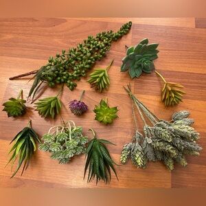 Succulent Faux Floral Stems - Set of 12